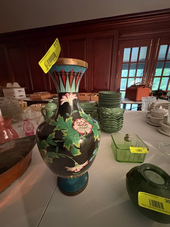 Zone 1-E- Cloisonne Decorative Vase