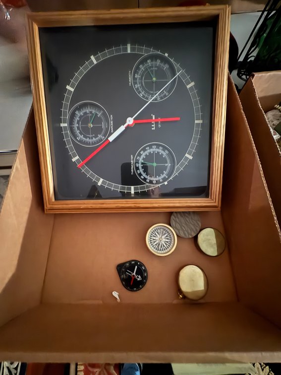 Zone 1-E- Wall Clock and Pocket Compasses