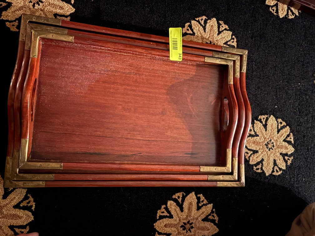Zone 1-E- Set of 3 Wooden Serving Trays