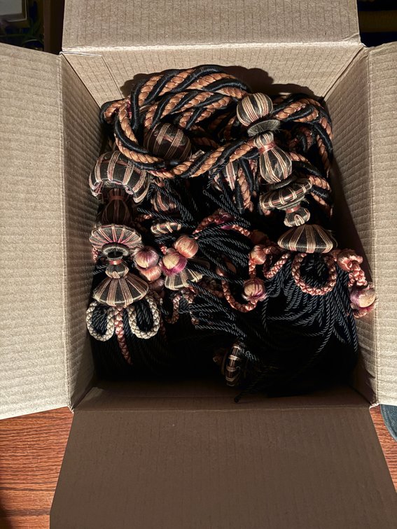 Zone 1-E- Drapery Tiebacks and Trimmed Fabric