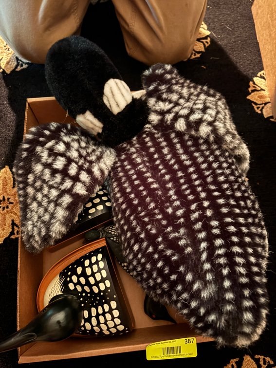 Zone 1-E- Carved Loon Decoys and Plush