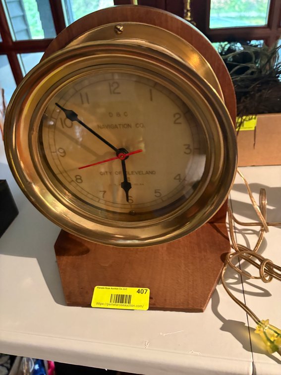 Zone 1-E- Brass D & C Navigation Co. Clock