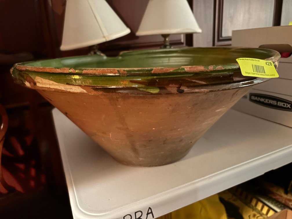 Zone 1-E- Green Glazed Terracotta Bowl