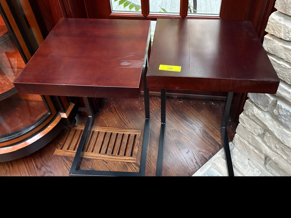 Zone 1-A- Pair of C-Frame Side Tables