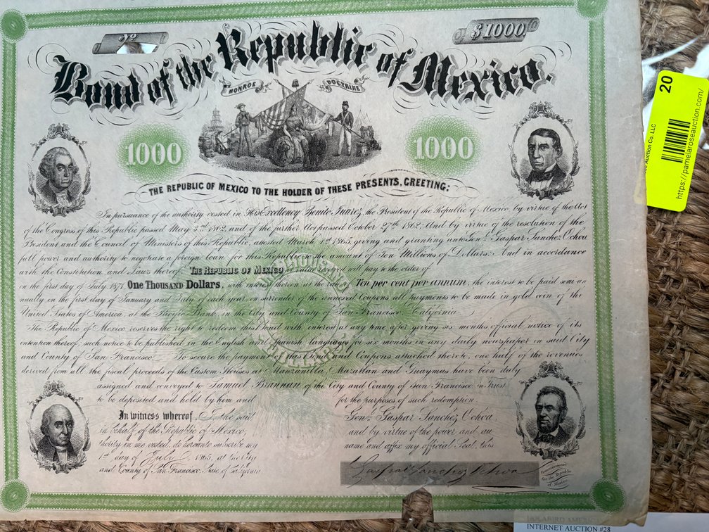 Zone 1-A- Republic of Mexico Bond