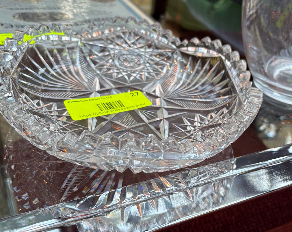 Zone 1-A- Cut Crystal Shallow Bowl