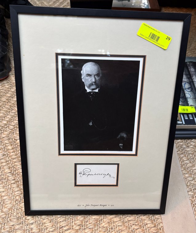 Zone 1-A- Framed J.P. Morgan Signed Portrait