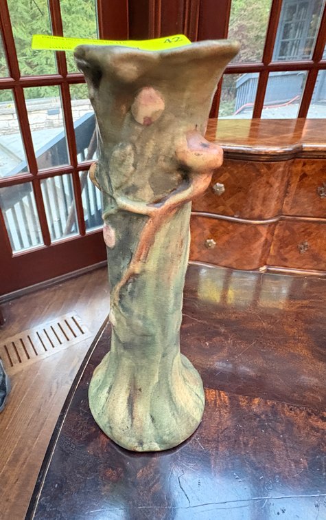 Zone 1-A- Art Pottery Tree Trunk Vase