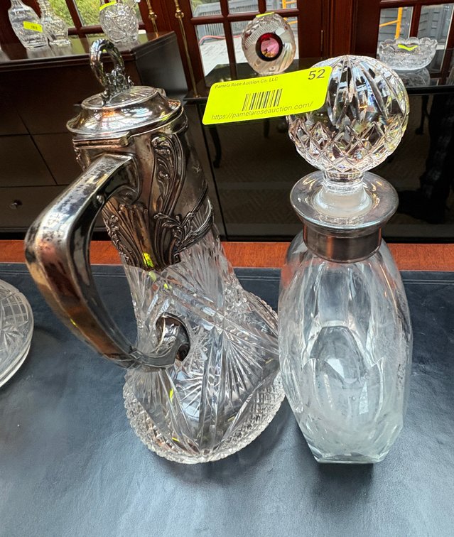 Zone 1-A- Cut Crystal Claret Jug and Decanter