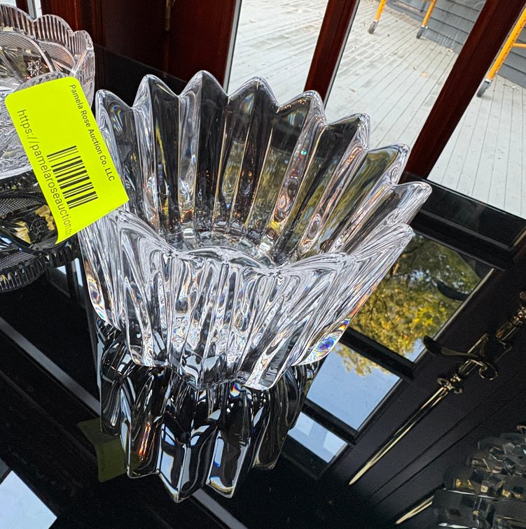 Zone 1-A- Orrefros Cut Crystal Scalloped Bowl