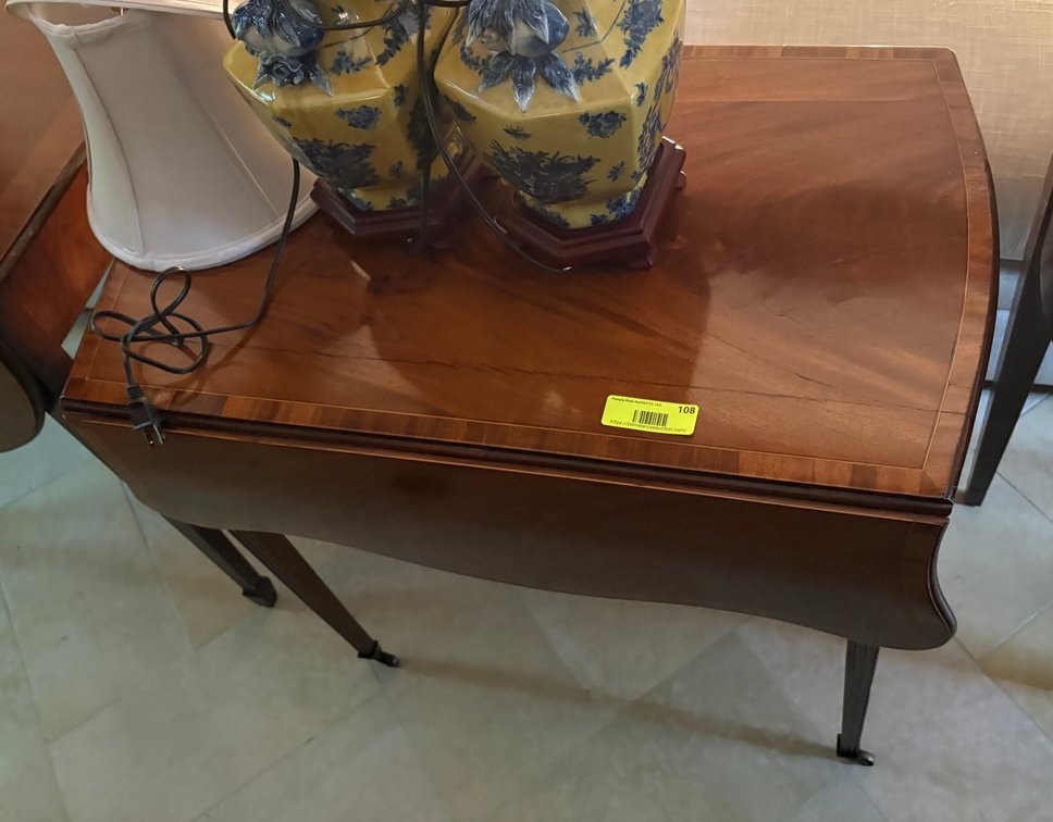Zone 1-LR- Wood Drop-Leaf Table