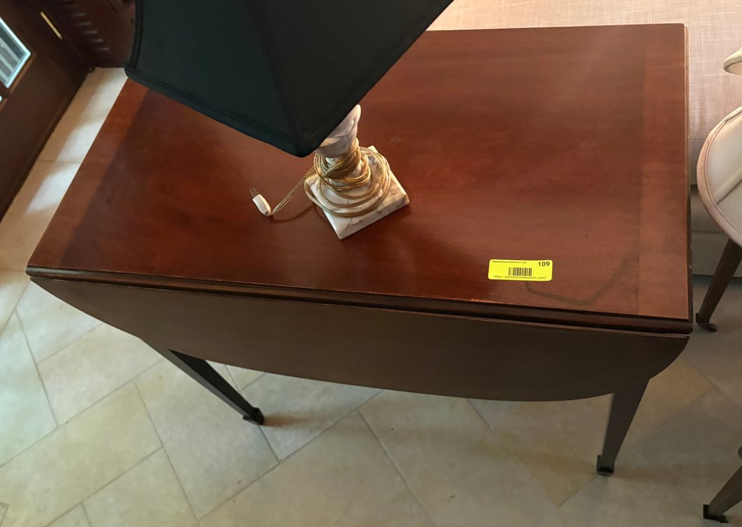 Zone 1-LR- Wood Drop-Leaf Table