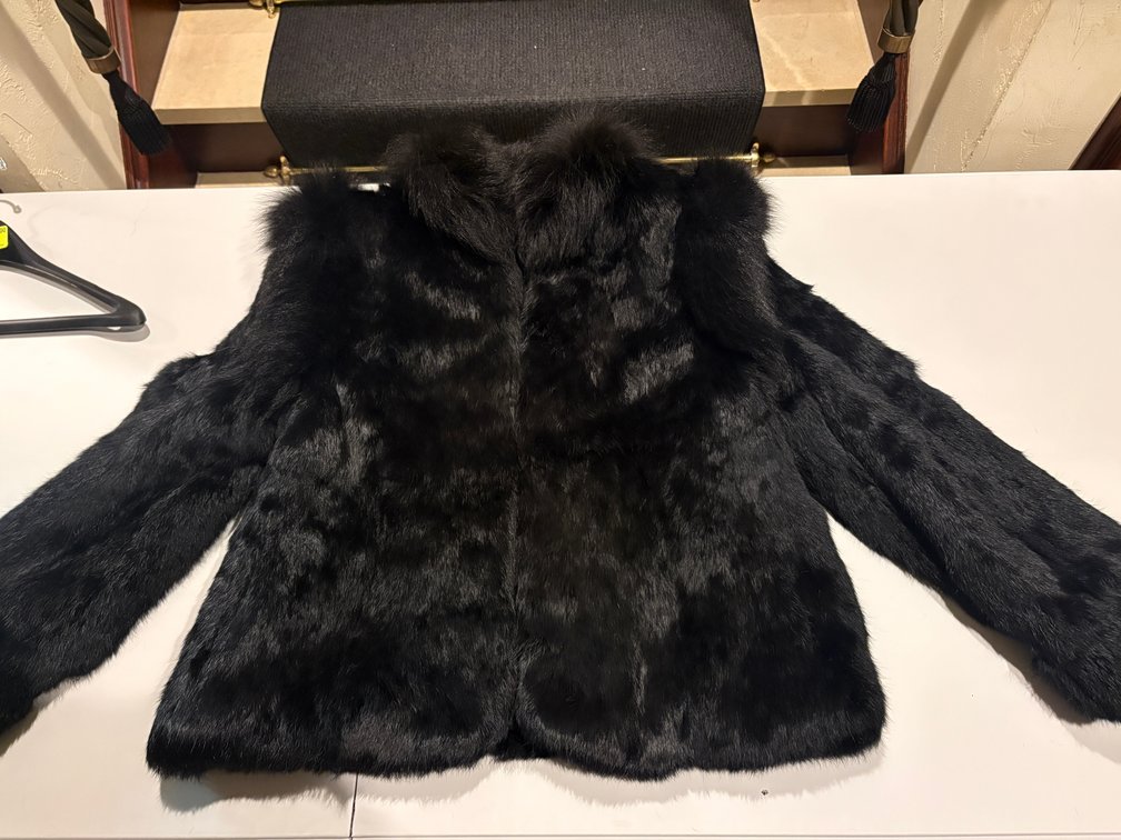 Zone 1-F- Black Rabbit Fur Coat