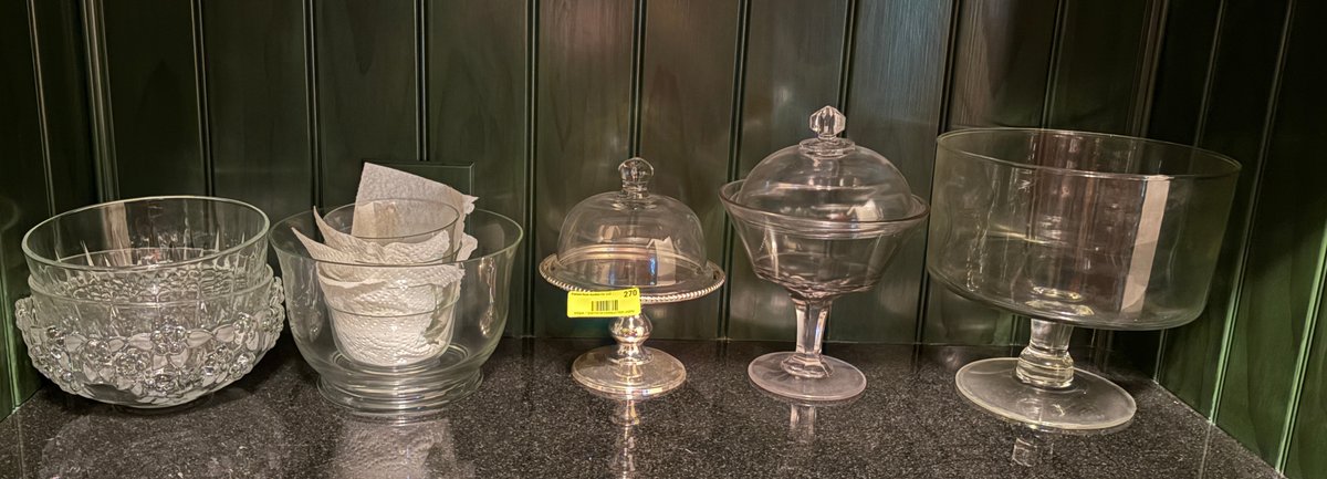 Zone 1-E- Glassware and Serving Dishes