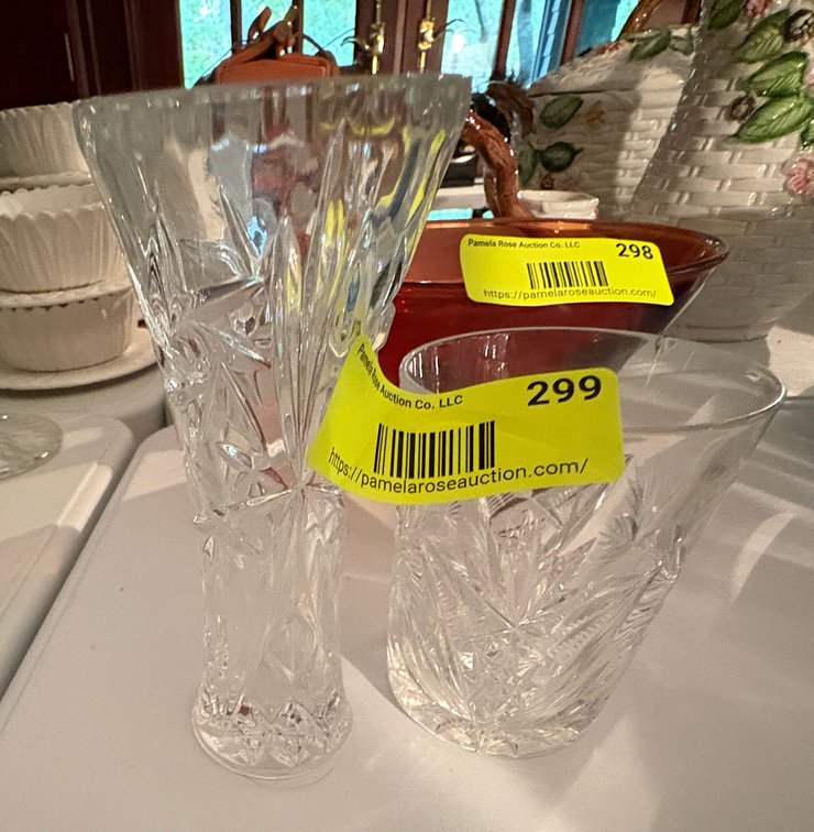 Zone 1-E- Two Cut Glass Vessels