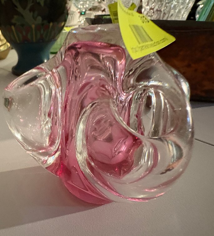 Zone 1-E- Pink Art Glass Vessel
