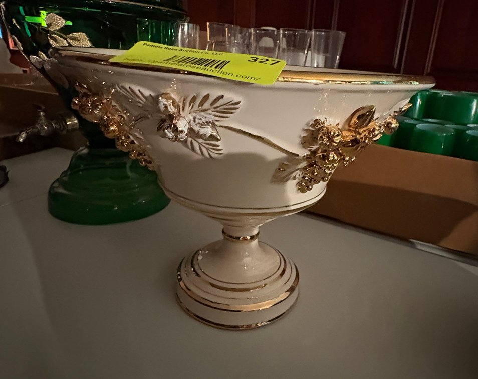 Zone 1-E- KBNY Ceramic Pedestal Compote Bowl