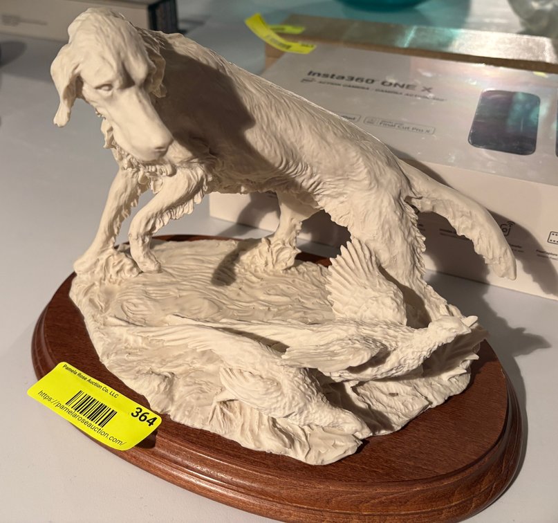 Zone 1-E- Hunting Dog and Game Birds Sculpture