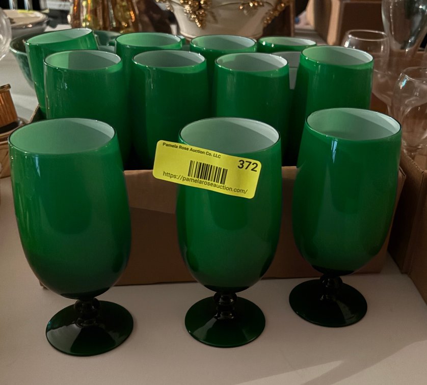 Zone 1-E- Emerald Green Cased Glassware Set