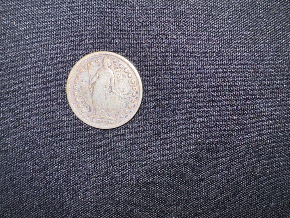 Zone 1-C- 1901 Swiss 1 Franc Coin