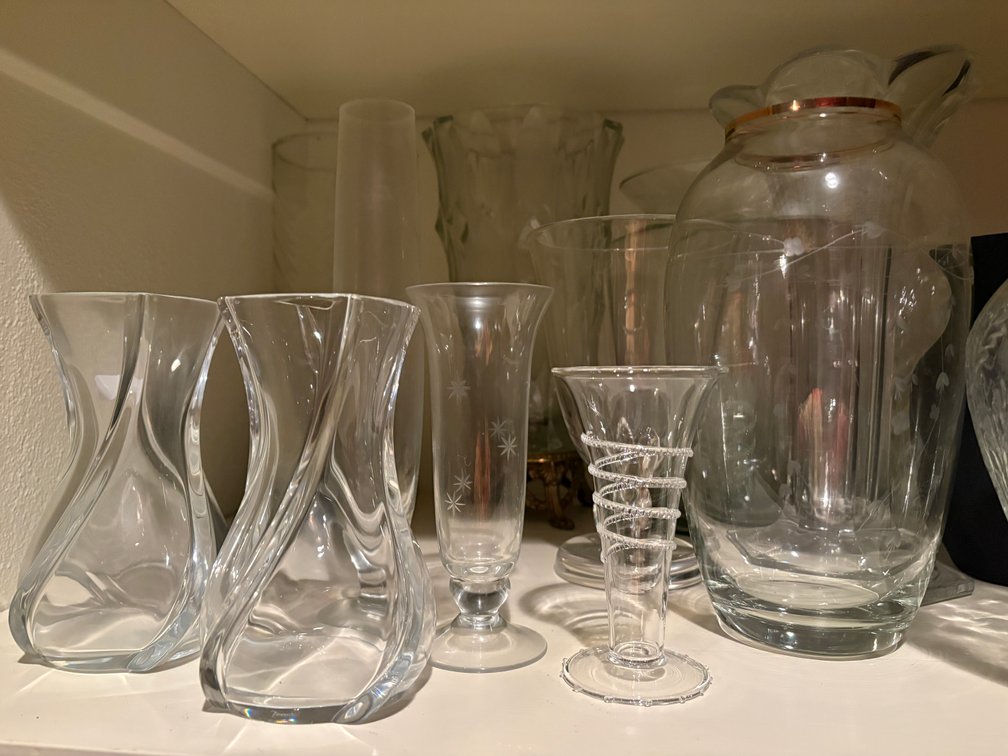 Zone 1-E- Glassware and Metal Planters