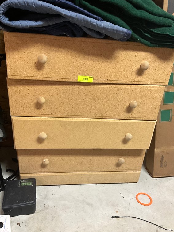 Zone 2-G- Wood Dresser with Contents