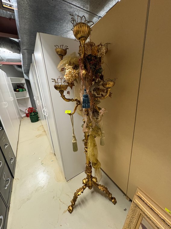Zone 1-BB- Gilt Floor Candelabrum