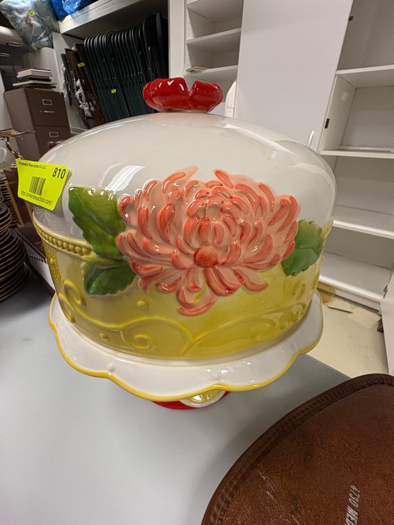 Zone 1-BB- M Studios Covered Ceramic Cake Stand