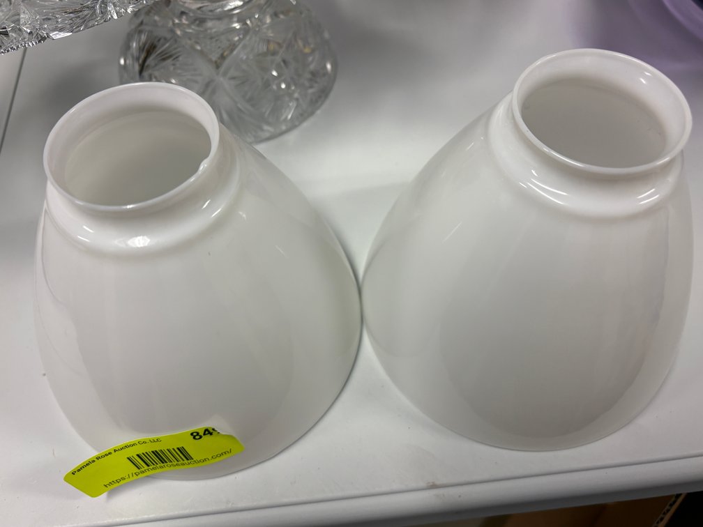 Zone 1-BB- White Milk Glass Lamp Shades