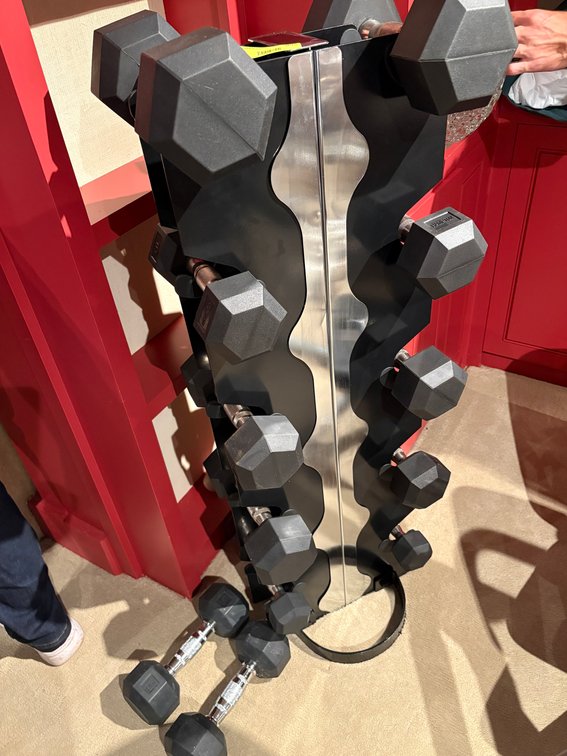 Zone 1-B- Hampton Dumbbell Rack with Dumbbells
