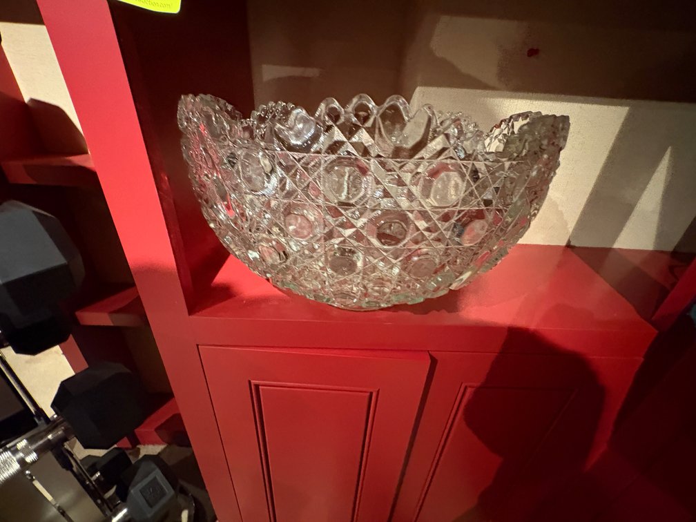 Zone 1-B- Cut Glass Centerpiece Bowl
