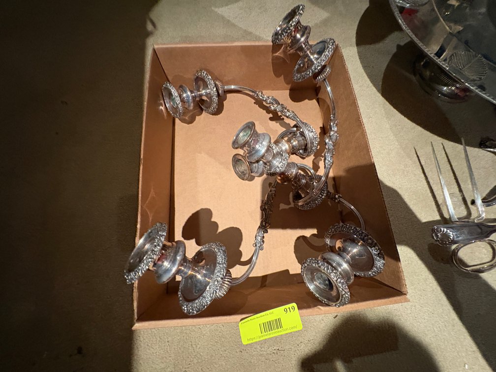 Zone 1-B- Silverplated Candelabra Arms