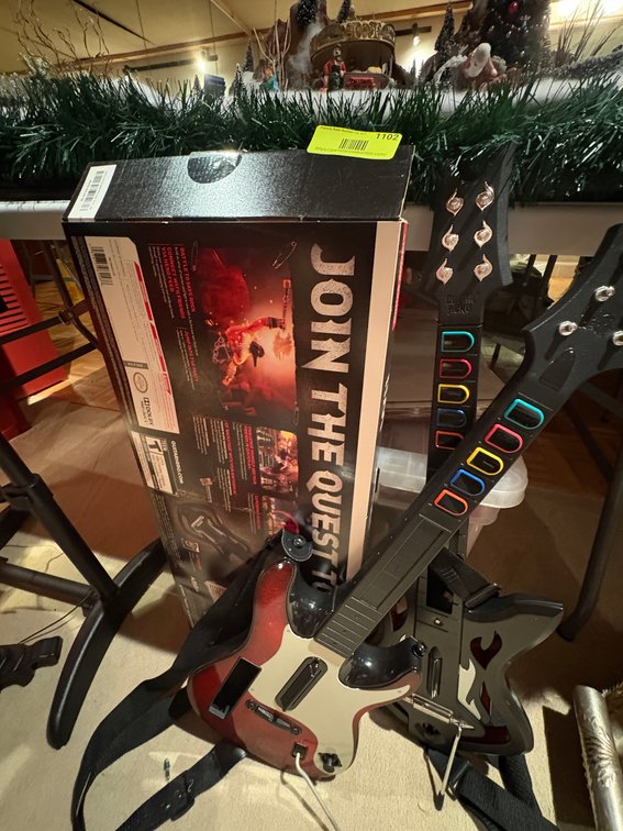 Zone 1-B- (2) Wii Guitar Hero Guitars
