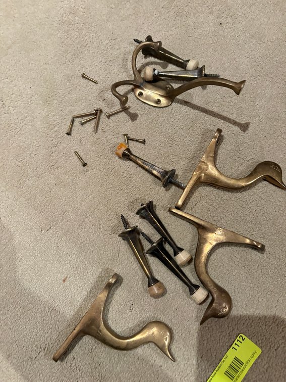 Zone 1-B- Cast Brass Hooks and Doorstops