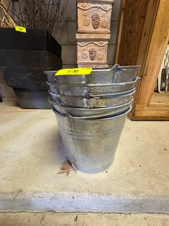 Zone 2-G- Galvanized Metal Buckets