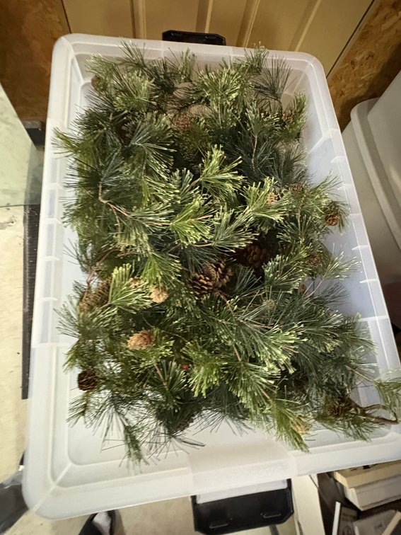 Zone 2-G- Holiday Garland and Velvet Bows