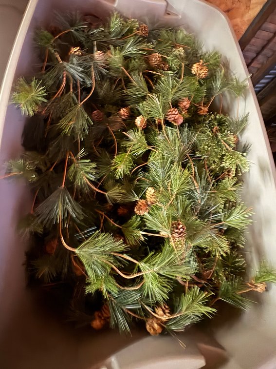 Zone 2-G- Artificial Pine Garland & Greenery