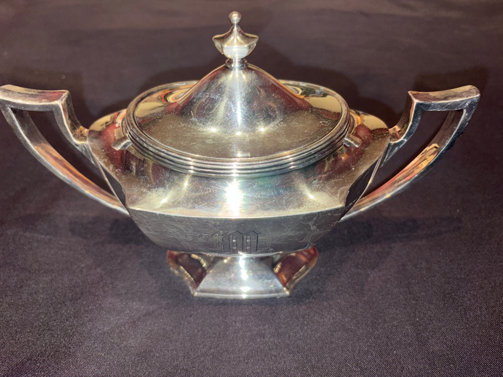 Zone 1-B- Sterling Silver Covered Sugar Bowl