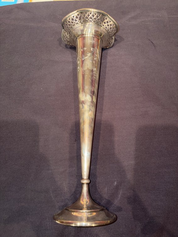 Zone 1-B- Sterling Silver Trumpet Bud Vase