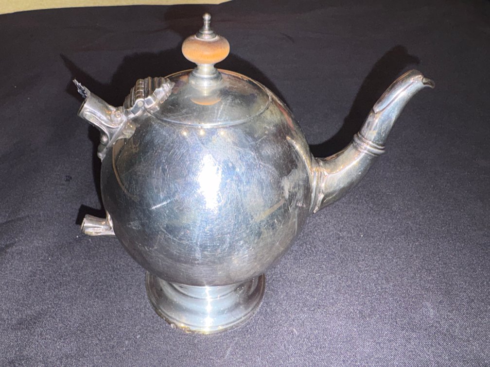 Zone 1-B- English Sterling Silver Teapot (Handle Missing)