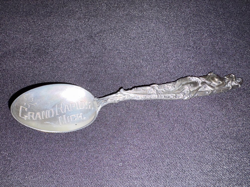 Zone 1-B- Grand Rapids Sterling Silver Souvenir Spoon