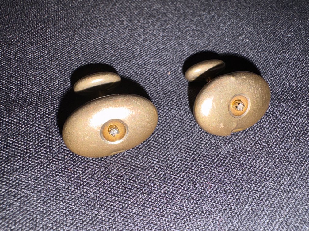 Zone 1-B- 10K Gold Oval Cufflinks