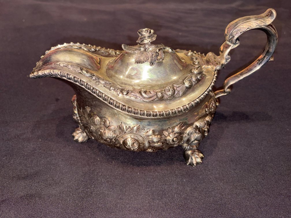 Zone 1-B- British Silver Covered Sauce Boat