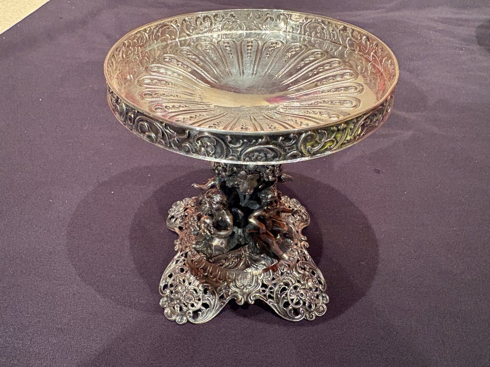 Zone 1-B- German 925 Silver Cherub Compote