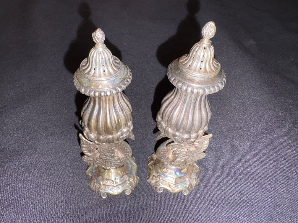Zone 1-B- 800 Silver Salt and Pepper Shakers