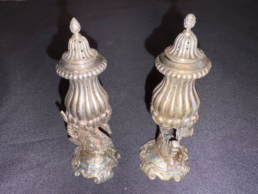 Zone 1-B- Pair of German 800 Silver Shakers