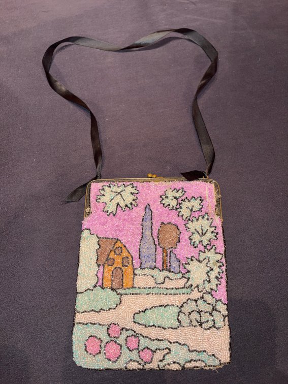 Zone 1-B- Micro-Beaded Landscape Purse