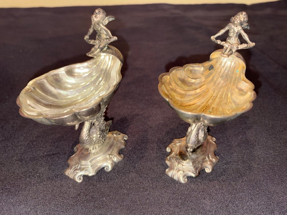 Zone 1-B- German 800 Silver Salt Cellars