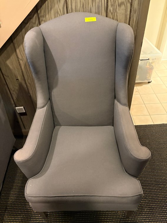 Zone 1-BE- Gray Wingback Armchair