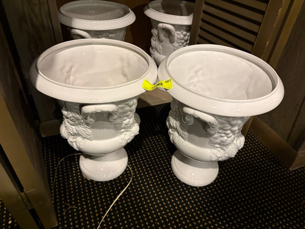Zone 1-BE- Pair of Ceramic Urn Planters